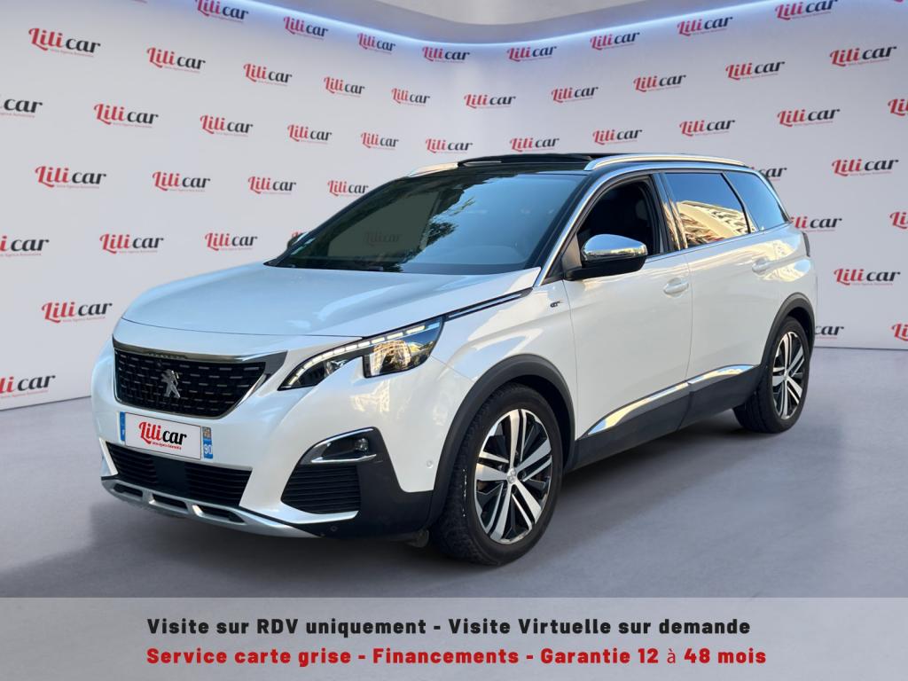 PEUGEOT 5008 - 2.0 BLUE HDI -180 -BV EAT8-II- GT-1ÈRE MAIN -GARANTIE 12 MOIS -ANDROÏD-CARPLAY (2019)